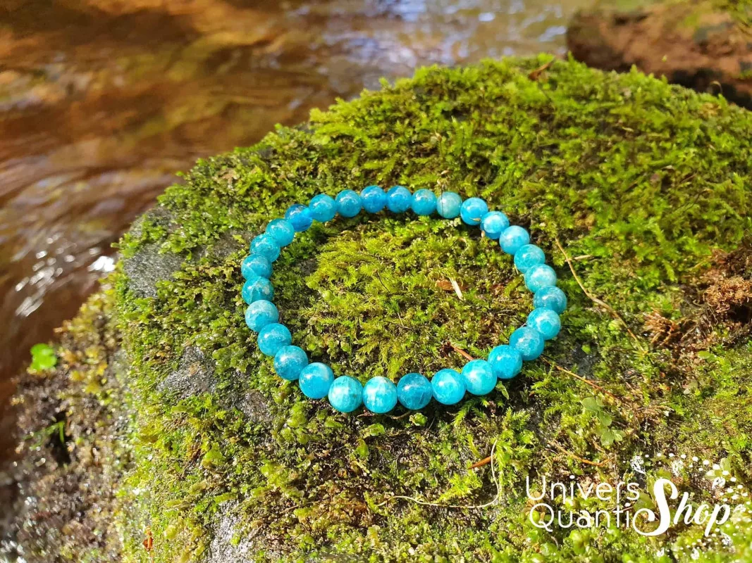 Bracelet Apatite Bleu en pierre naturelle – Esprit Chakras