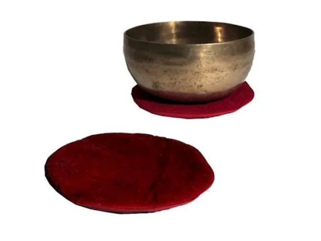 Coussin de bol chantant Oreiller de coussin en brocart de soie, utilisé for  les bols chantants en cristal/tibétain, coussin de bols chantants, joint