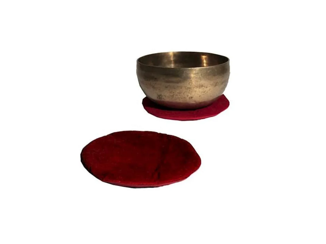 Coussin anneau pour bol chantant tibétain en coton brodé de taille L et XL