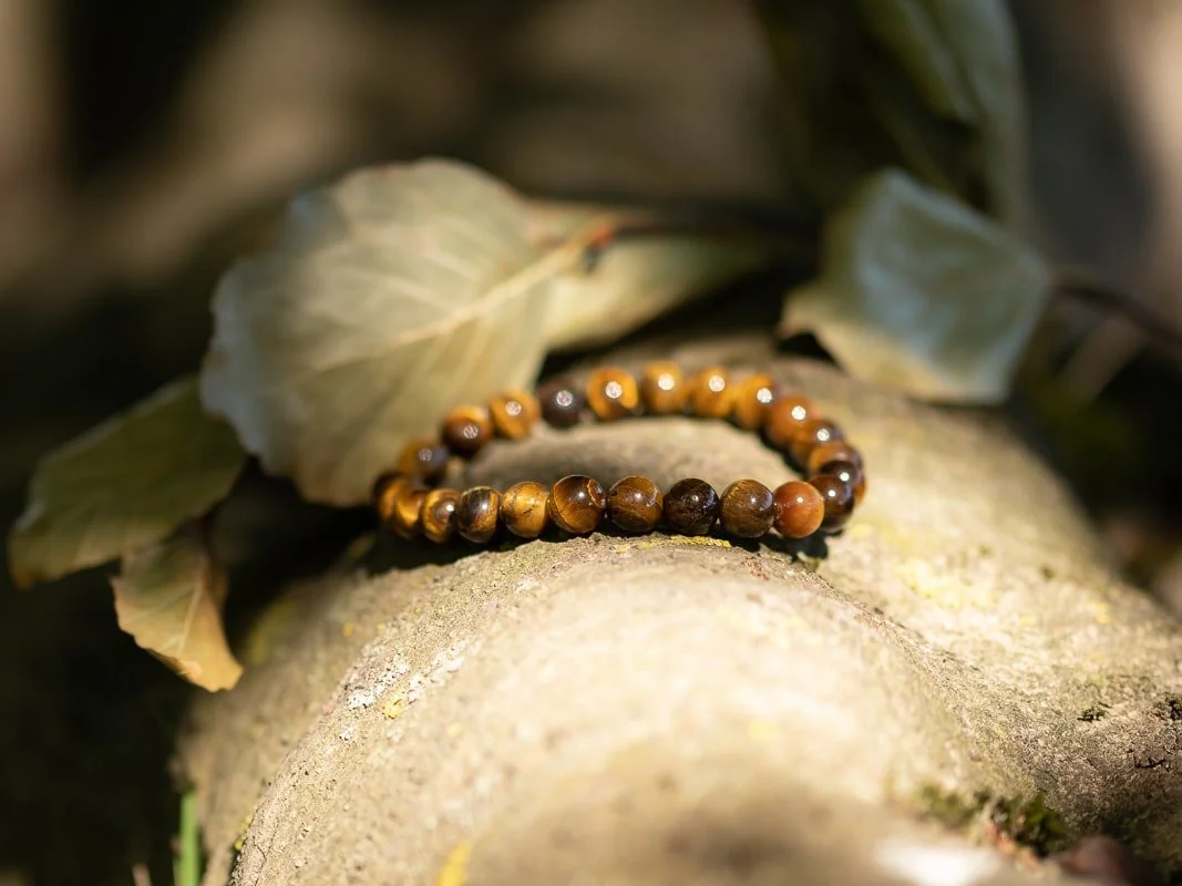Bracelet oeil de tigre bracelet pierre naturelle et perles de -  France