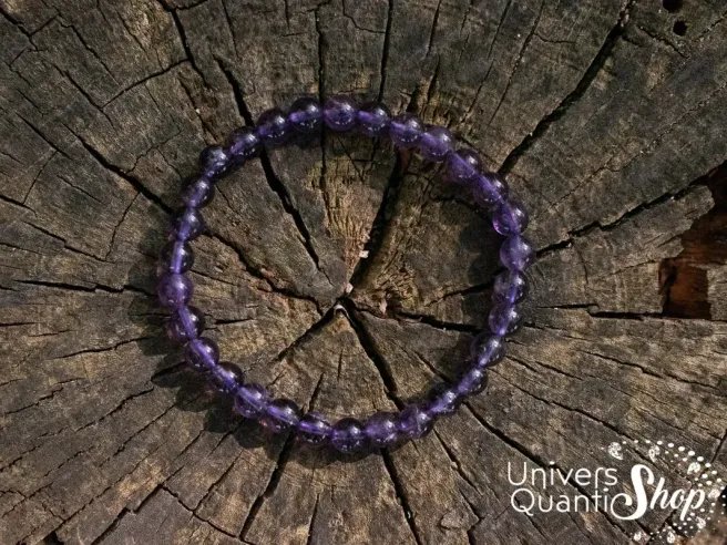 amethyste bracelet, améthyste signification en lithothérapie - univers quantic shop