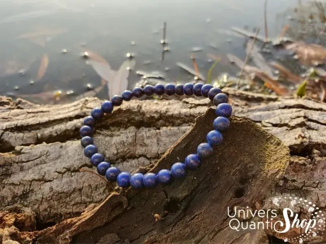 Bracelet Lapis Lazuli – traite la depression – Qualité AA – Boule 6mm