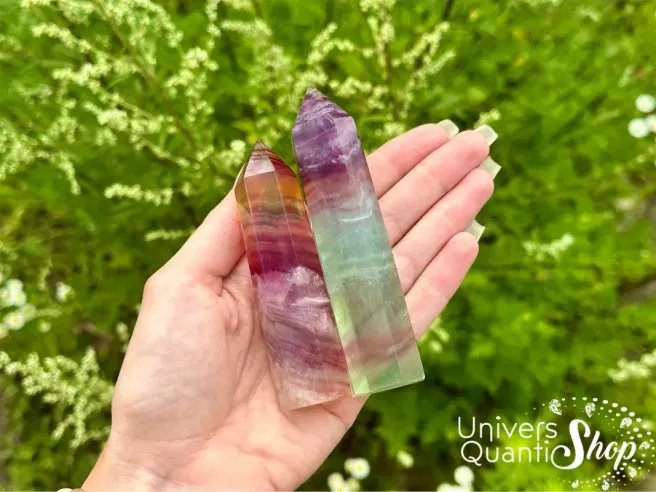 Fluorite pointes multicolore - Univers Quantic Shop