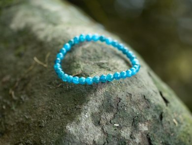 acheter bracelet apatite bleue pierre de communication photo en nature