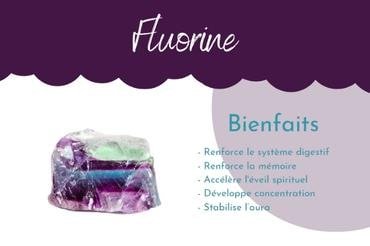 fluorite bienfaits, pyramide en fluorite multicolore