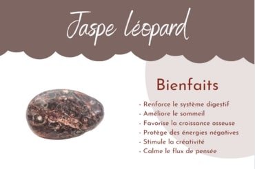 jaspe léopard bienfaits en lithothérapie, pierre percée pendentif