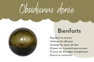 obsidienne dorée les bienfaits sur le plan physique et émotionnel